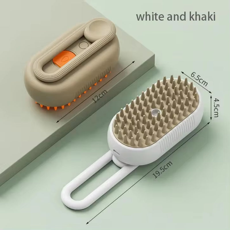 Electric Pet Spray Comb for Cats and Dogs - One-Button Hair Removal and Massage Brush with Anti-Flying Function