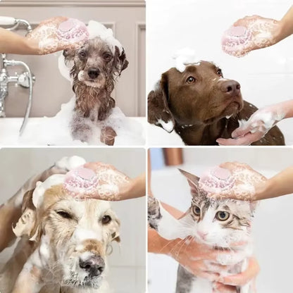 Bathroom Puppy Big Dog Cat Bath Massage Gloves Brush Soft Safety Silicone Pet Accessories for Dogs Cats Tools Mascotas Products