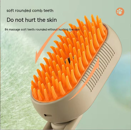 Electric Pet Spray Comb for Cats and Dogs - One-Button Hair Removal and Massage Brush with Anti-Flying Function