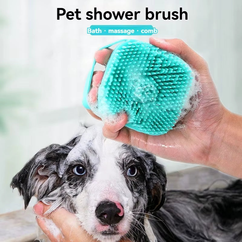 Bathroom Puppy Big Dog Cat Bath Massage Gloves Brush Soft Safety Silicone Pet Accessories for Dogs Cats Tools Mascotas Products